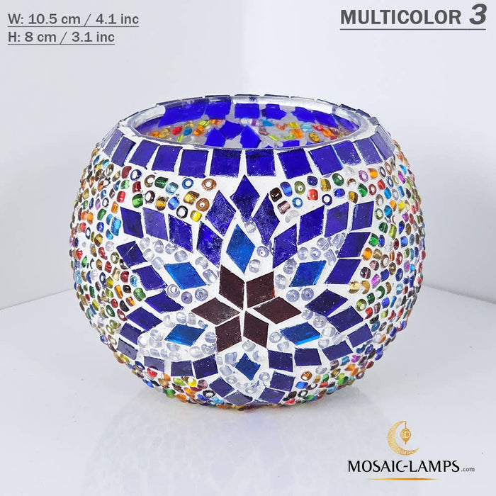 Mosaiikki tuikkulyhty Monivärinen