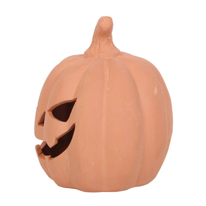 Terrakottainen Halloween-kurpitsakoriste, 12,5 cm