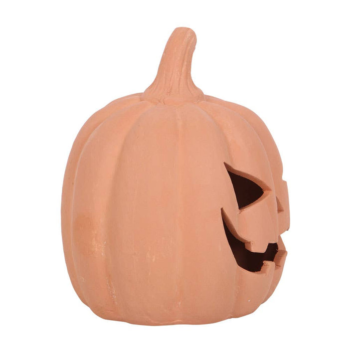 Terrakottainen Halloween-kurpitsakoriste, 12,5 cm