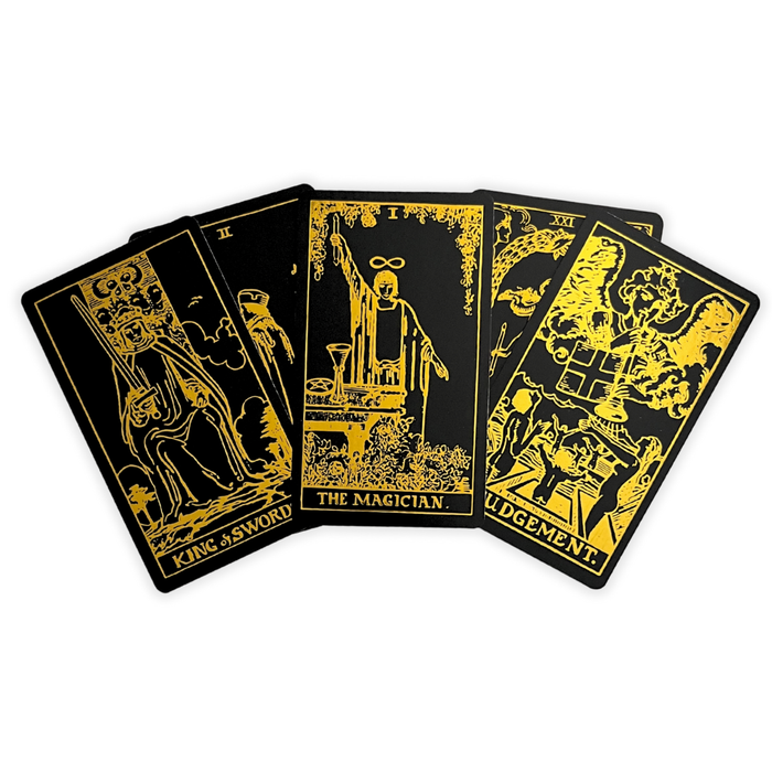 Black Gold Tarot Deck | Classic Tarot Design and Gold Foil
