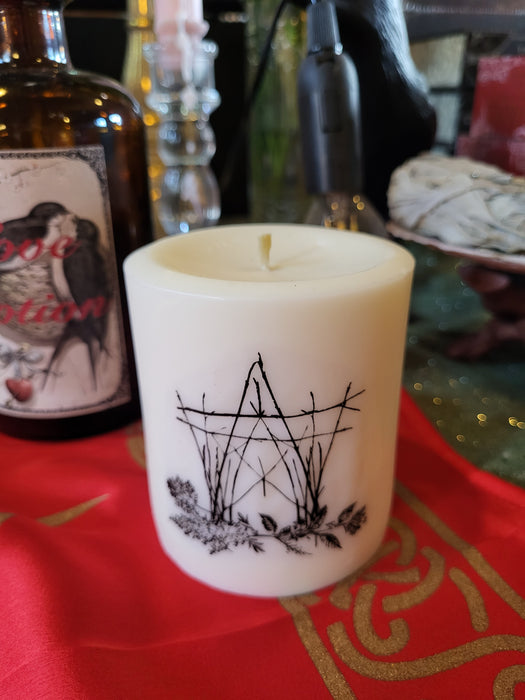 Rituaali soija pilarikynttilä -  Art THoT Pentacle