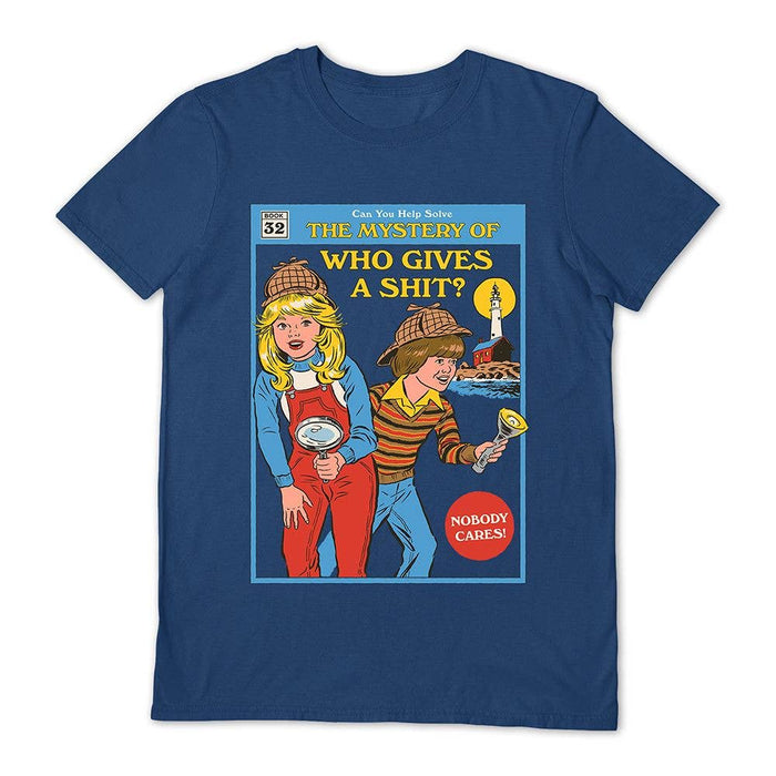 Who Gives a Shit tummansininen Unisex T-Paita - Steven Rhodes