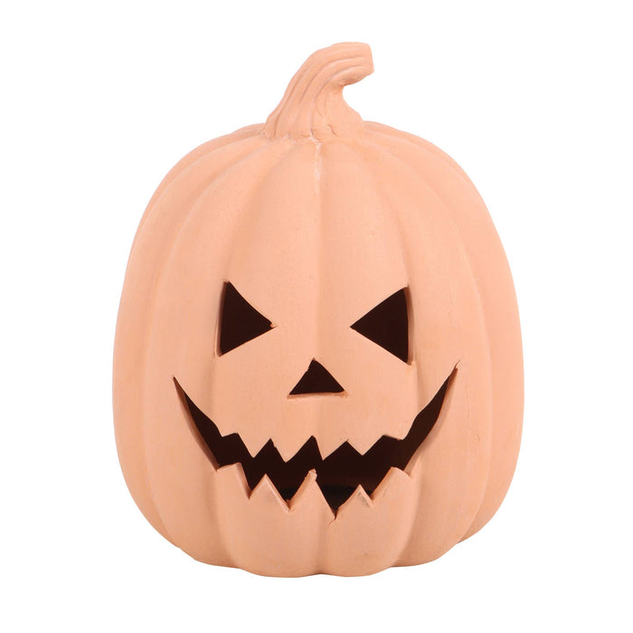 Terrakottainen Halloween-kurpitsakoriste, 15 cm