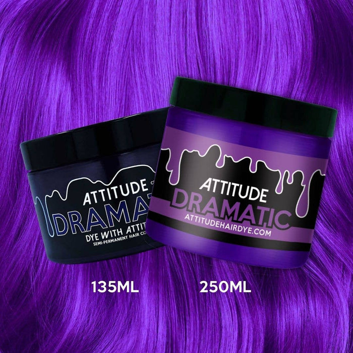 Dramatic Purple Hair Dye 250ml - Vegan, cruelty-free - Attitude Hair Dye