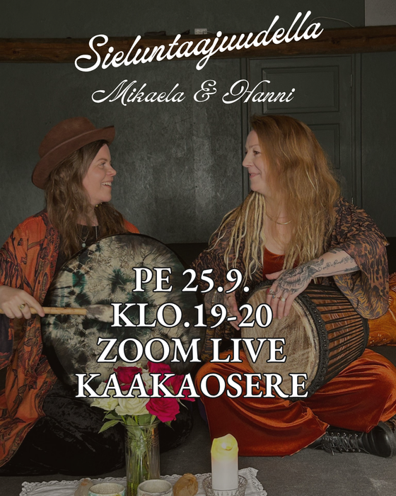 Sieluntaajudella ZOOM live Ke.28.10 klo.19-20 Kaakaoseremonia - Lippu