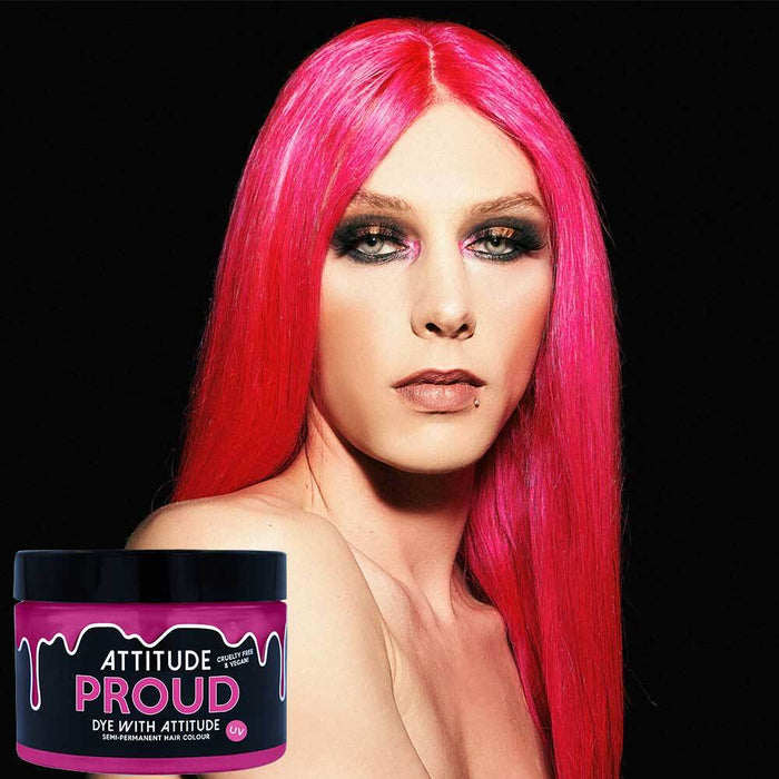 Proud UV Pink hiusväri - vegaaninen, eläinkokeeton - Attitude Hair Dye