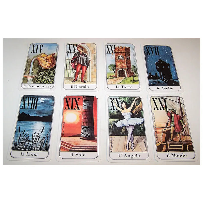 Il Meneghello “Tarocco della Musica” Tarot Cards, Osvaldo Menegazzi Designs, Ltd. Ed. (209/500), c.1981 - Il Meneghello Edizione (Preloved - käytetty)