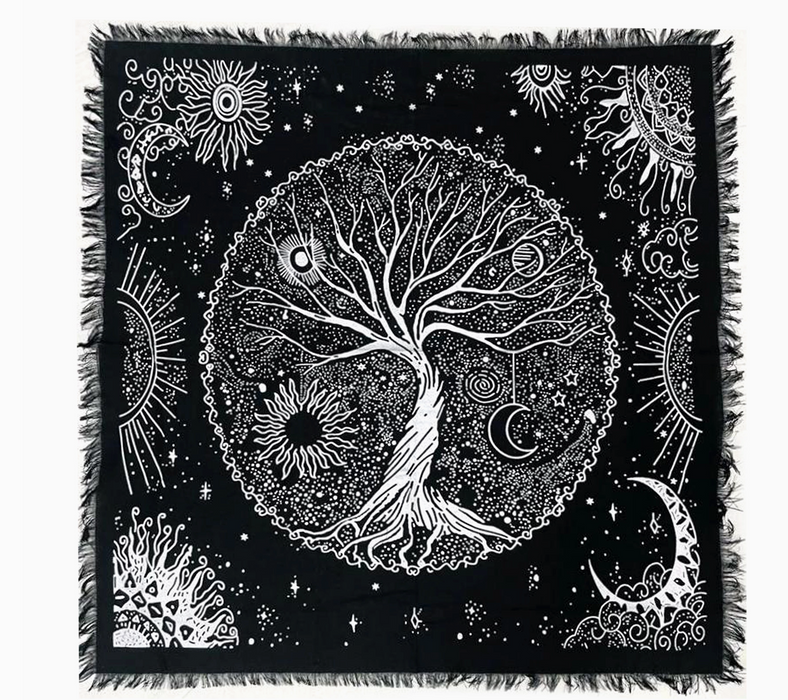 Hopeinen Puu alttariliina (60,9 x 60,9 cm)