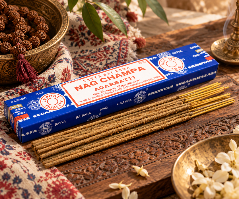 Sai Baba Nag Champa Agarbatti suitsuketikku 15 g – Satya