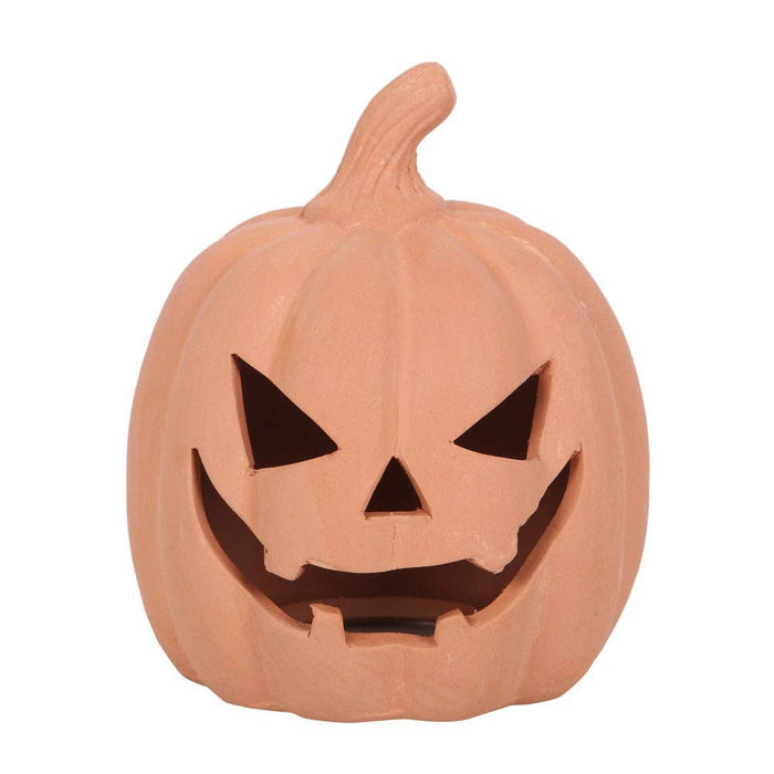 Terrakottainen Halloween-kurpitsakoriste, 12,5 cm
