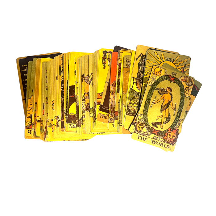 Gold Foil Tarot Deck – vedenkestävä premium-korttipakka opasviholla