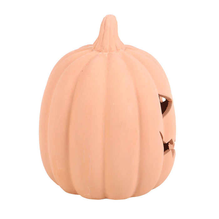 Terrakottainen Halloween-kurpitsakoriste, 15 cm