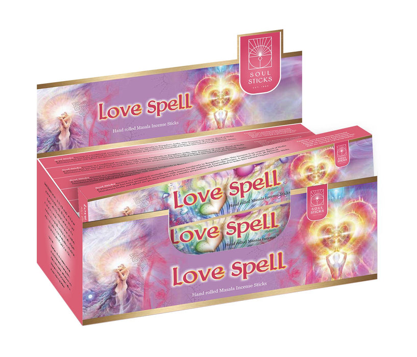 Love Spell masala-suitsuketikku 15 g – Soul Sticks – tuotepakkaus