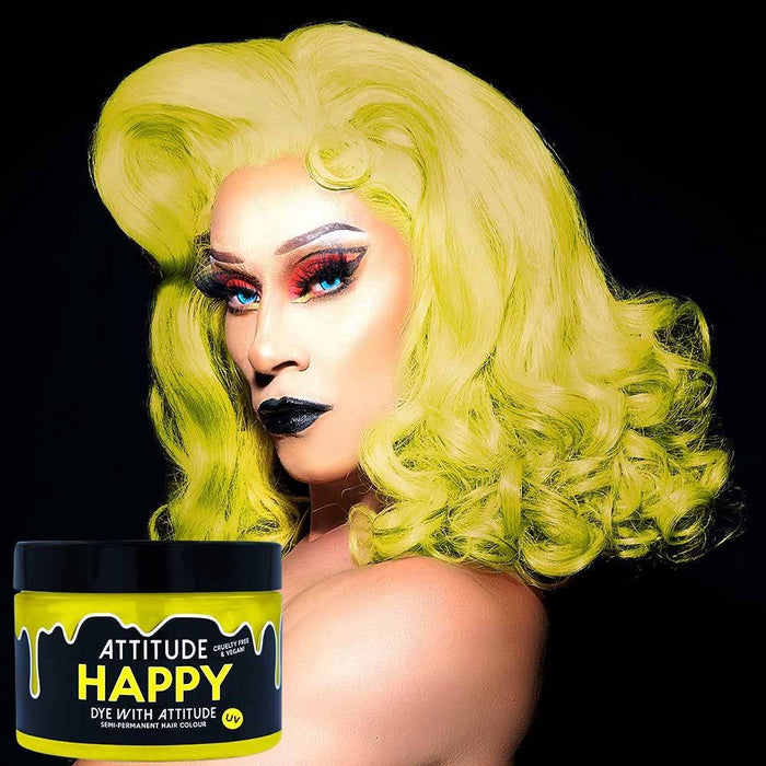 Happy UV Yellow Hiusväri- vegaaninen, eläinkokeeton - Attitude Hair Dye