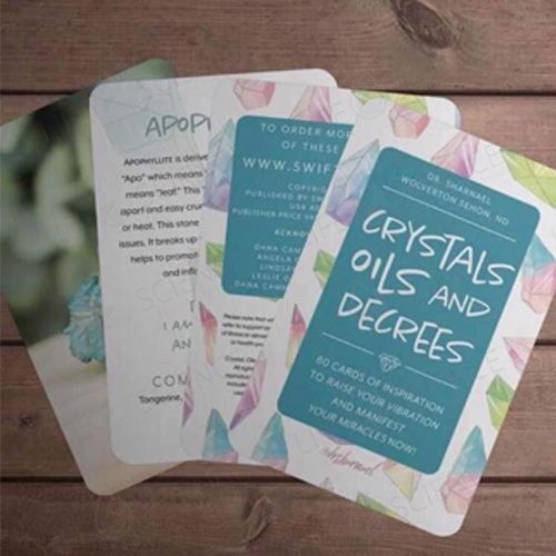 Crystals, Oils, and Decrees: 80 Cards of Inspiration - Dr. Sharnael