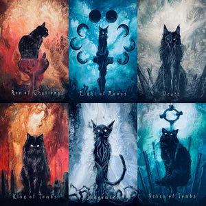 The Haunted Cat Tarot Deck - 78 Card Tarot Deck Featuring Original Surreal & Fantasy Feline Art - J Edward Neill