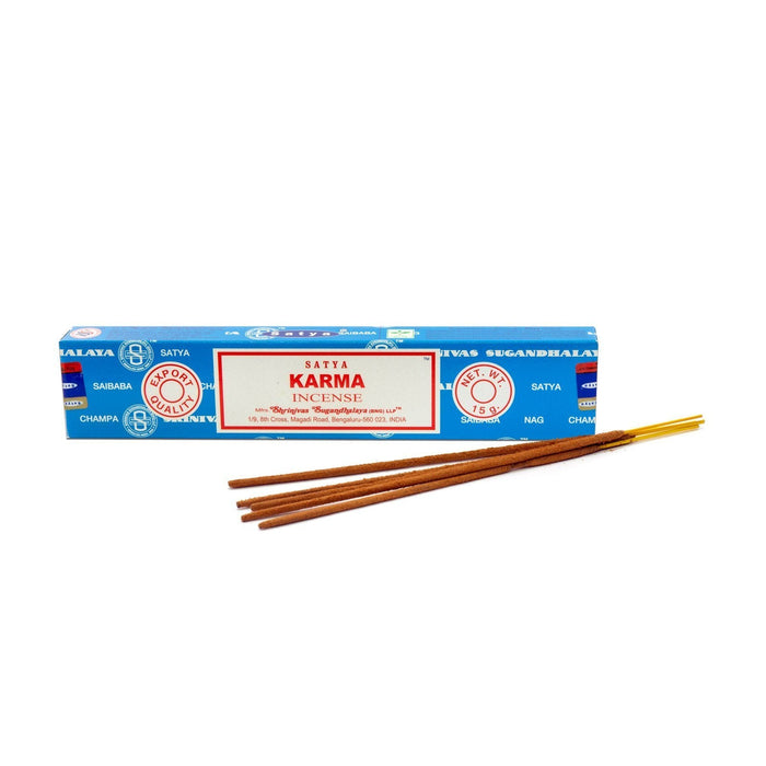 Karma suitsuketikku 15 g – Satya – tuotepakkaus