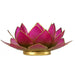 Lotus kynttilälyhty vihreä ja pinkki kultareunus - Tarotpuoti